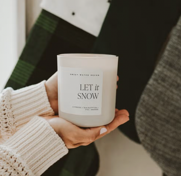 Let It Snow 15oz Soy Candle - Sweet Water Decor