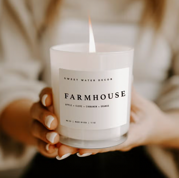 Farmhouse 11oz Soy Candle - Sweet Water Decor