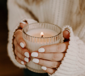 Cozy Season 12oz Ribbed Soy Candle - Sweet Water Decor