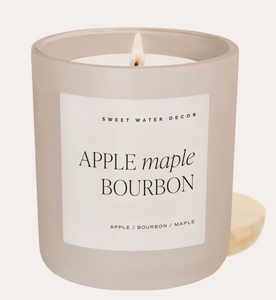 Apple Maple Bourbon 15oz Candle - Sweet Water Decor