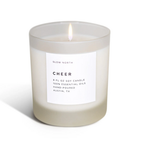 Cheer Frosted Candle - Slow North