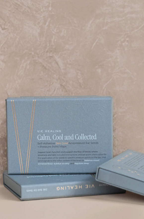 The Cool, Calm, and Collected Kit (24k Gold Ear Seeds) - Vie Healing