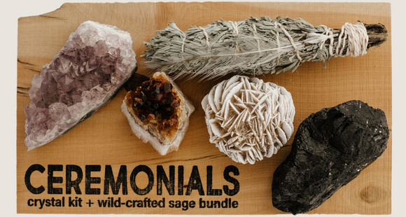 Ceremonials Crystal Kit & Sage Bundle - Conlo Common